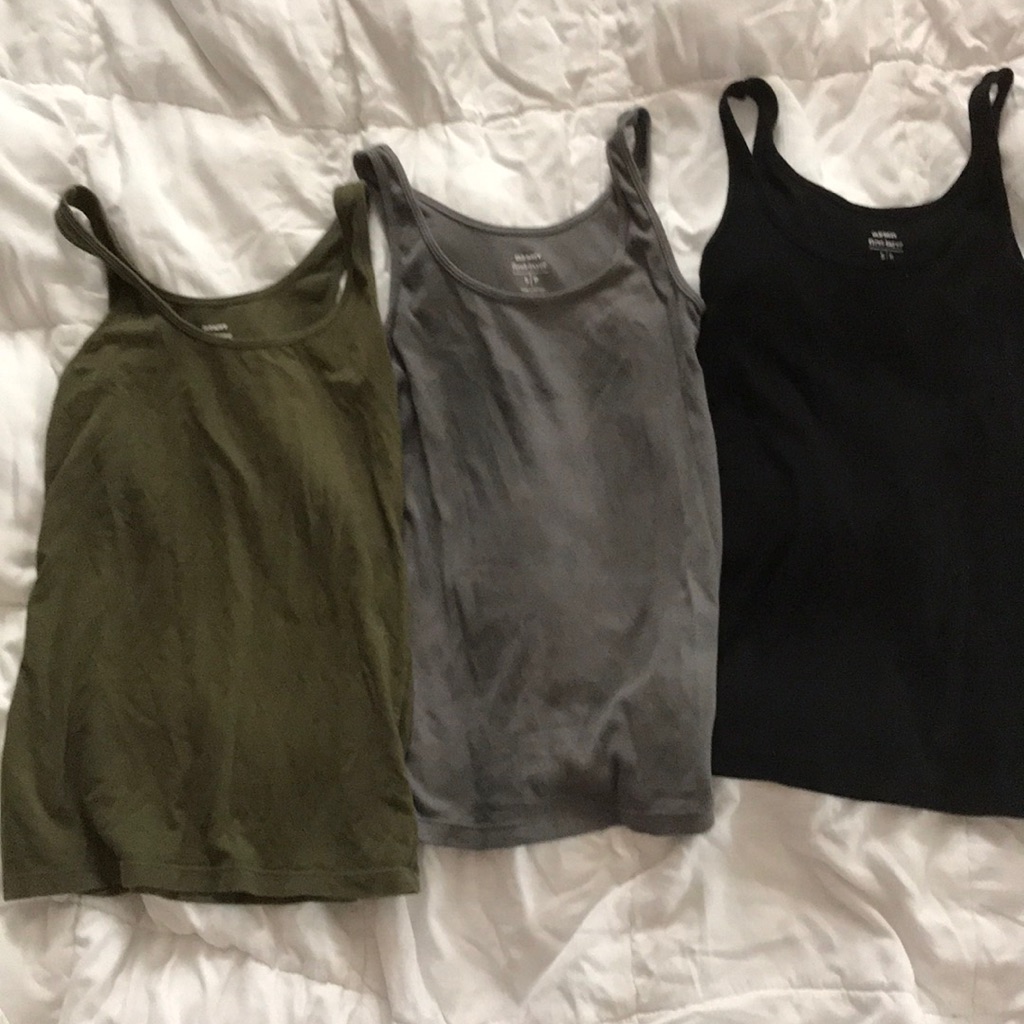 3 Old Navy Basic First Layer Tanks